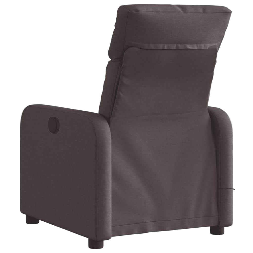 Fauteuil de massage inclinable électrique Marron foncé Tissu - XIOS