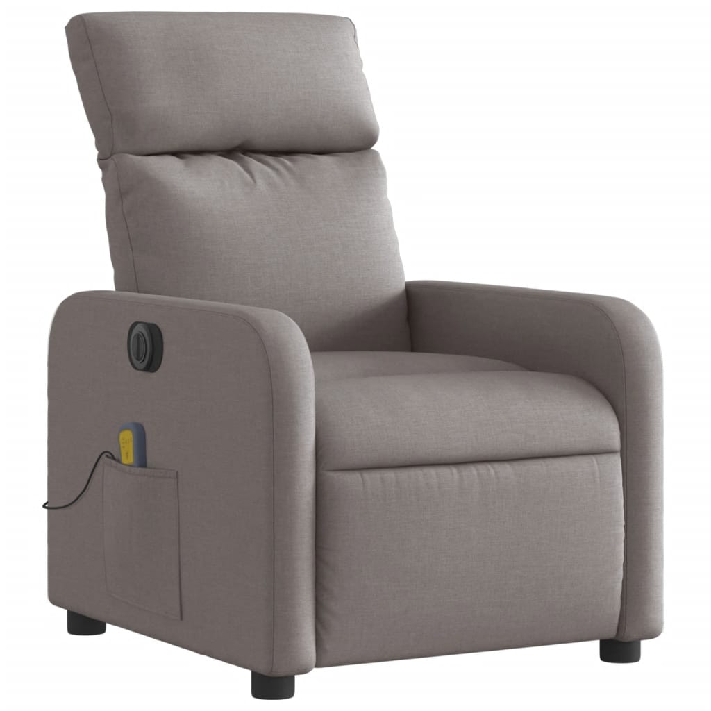 Fauteuil de massage inclinable électrique Taupe Tissu - XIOS