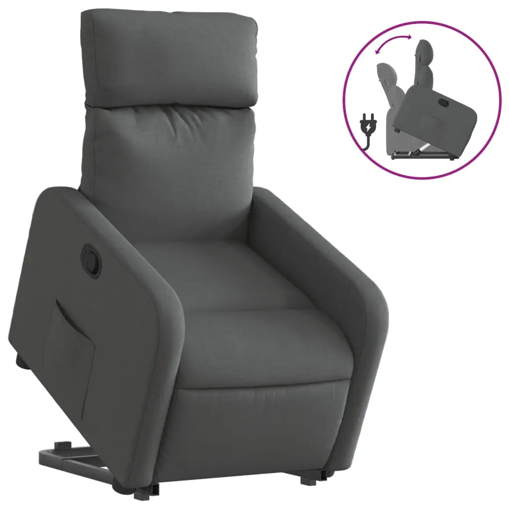 Fauteuil inclinable Gris foncé Tissu - XIOS