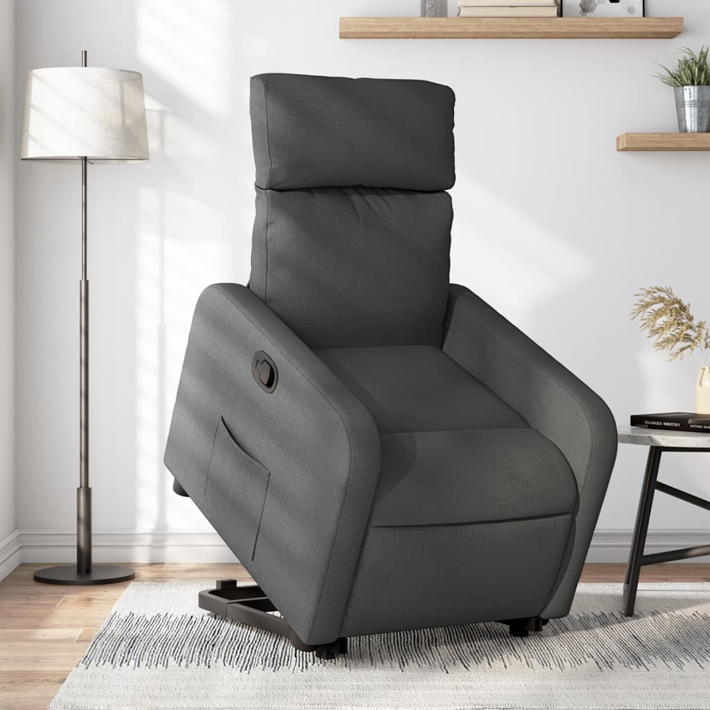 Fauteuil inclinable Gris foncé Tissu - XIOS