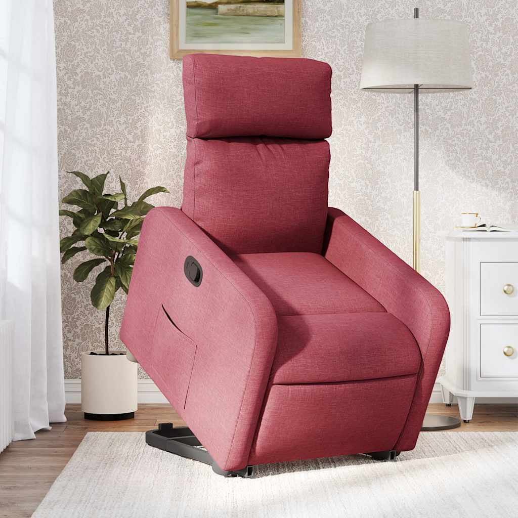 Fauteuil inclinable rouge bordeaux tissu - XIOS