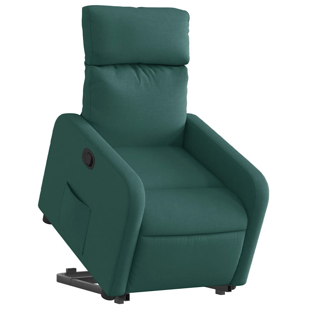 Fauteuil inclinable vert foncé tissu - XIOS