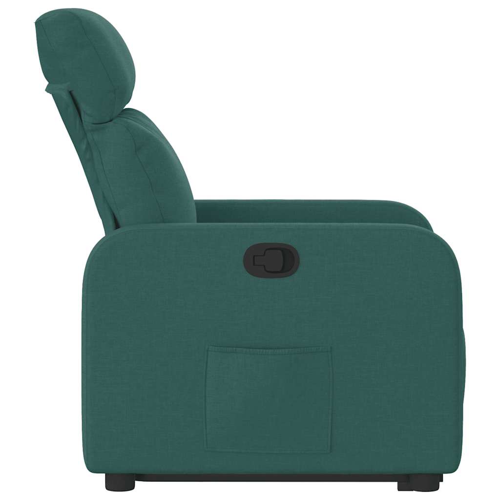 Fauteuil inclinable vert foncé tissu - XIOS