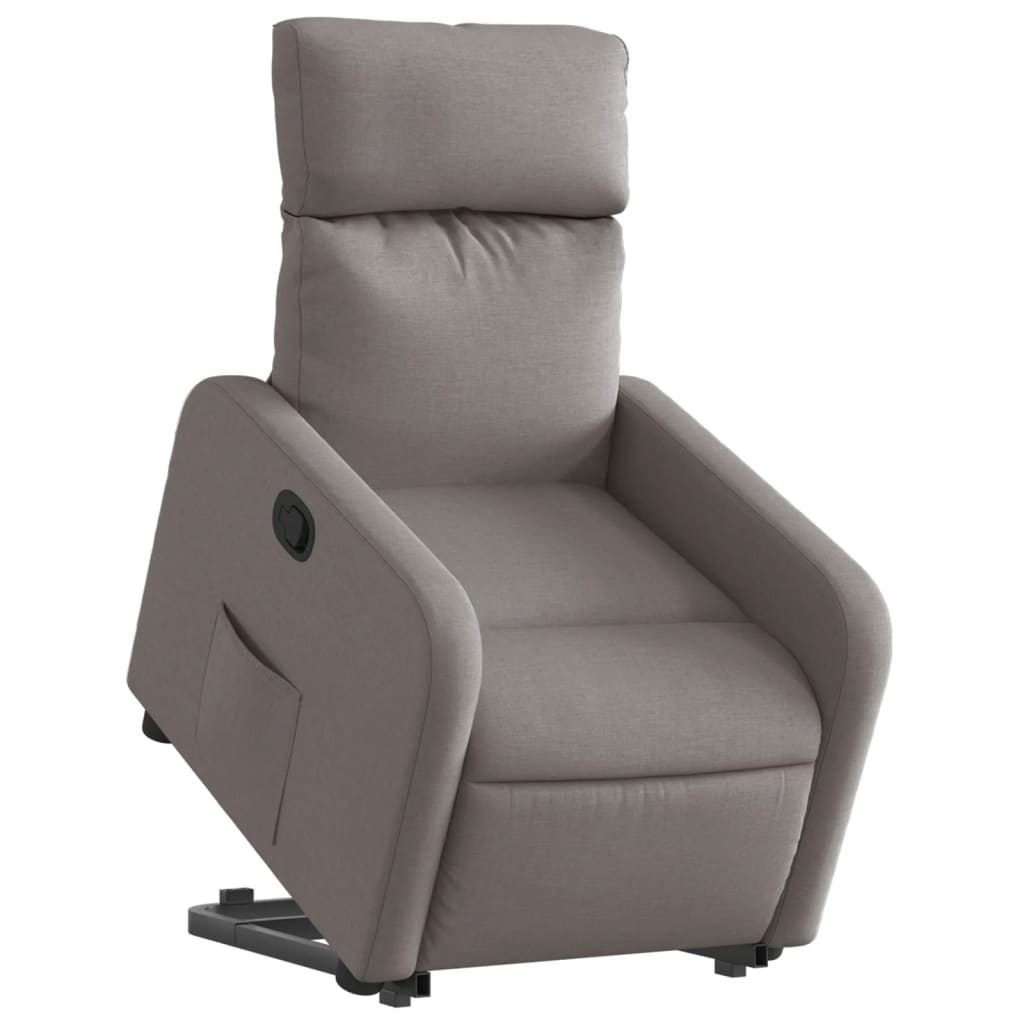 Fauteuil inclinable taupe tissu - XIOS