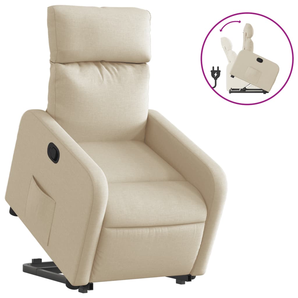 Fauteuil inclinable Crème Tissu - XIOS