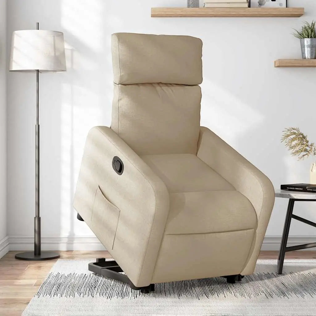 Fauteuil inclinable Crème Tissu - XIOS