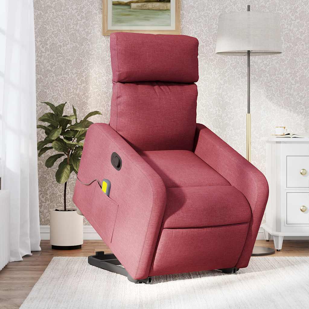 Fauteuil inclinable de massage Rouge bordeaux Tissu - XIOS