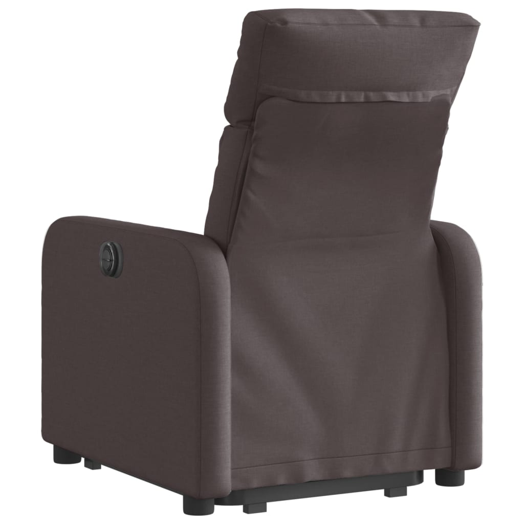 Fauteuil inclinable électrique marron foncé tissu - XIOS