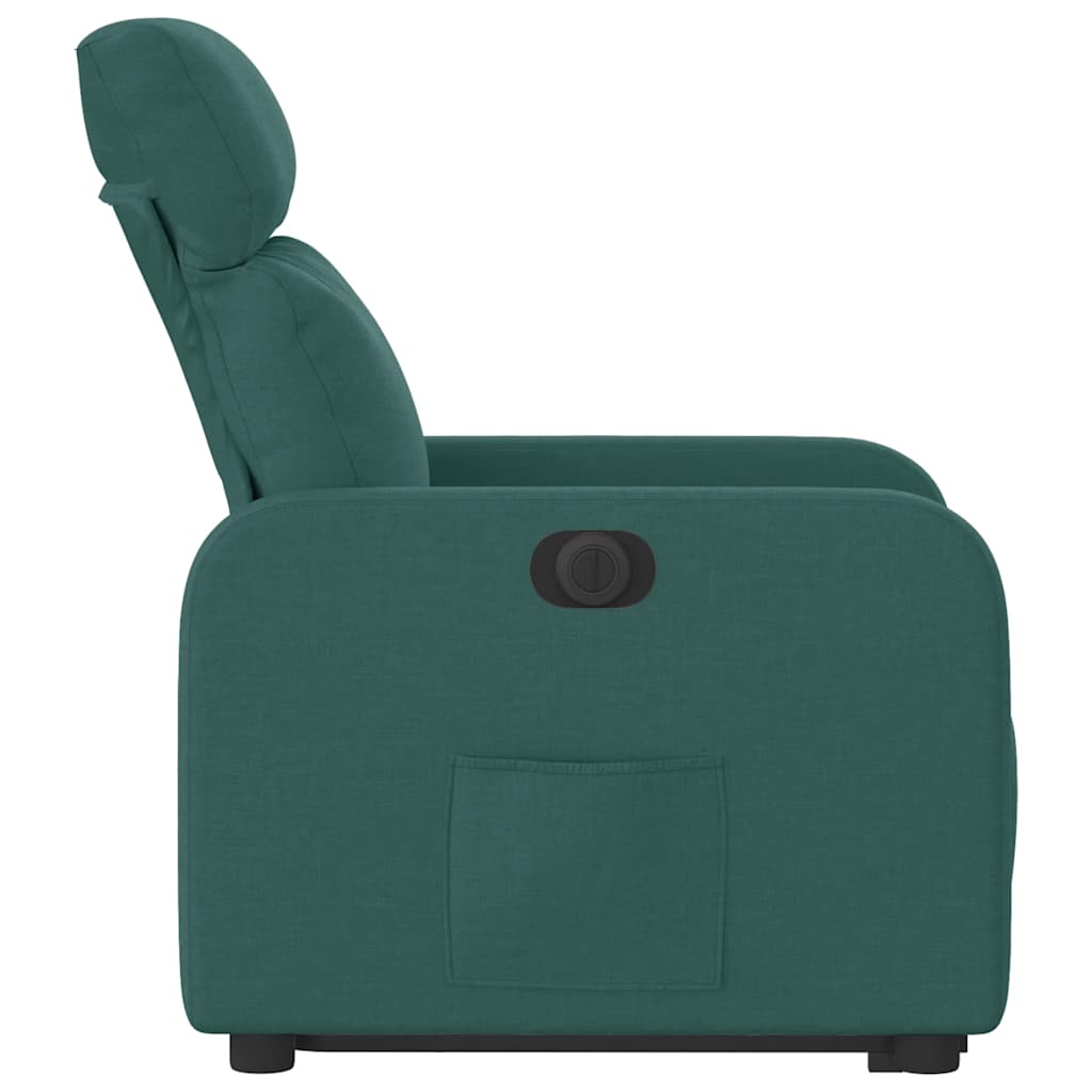 Fauteuil inclinable électrique vert foncé tissu - XIOS