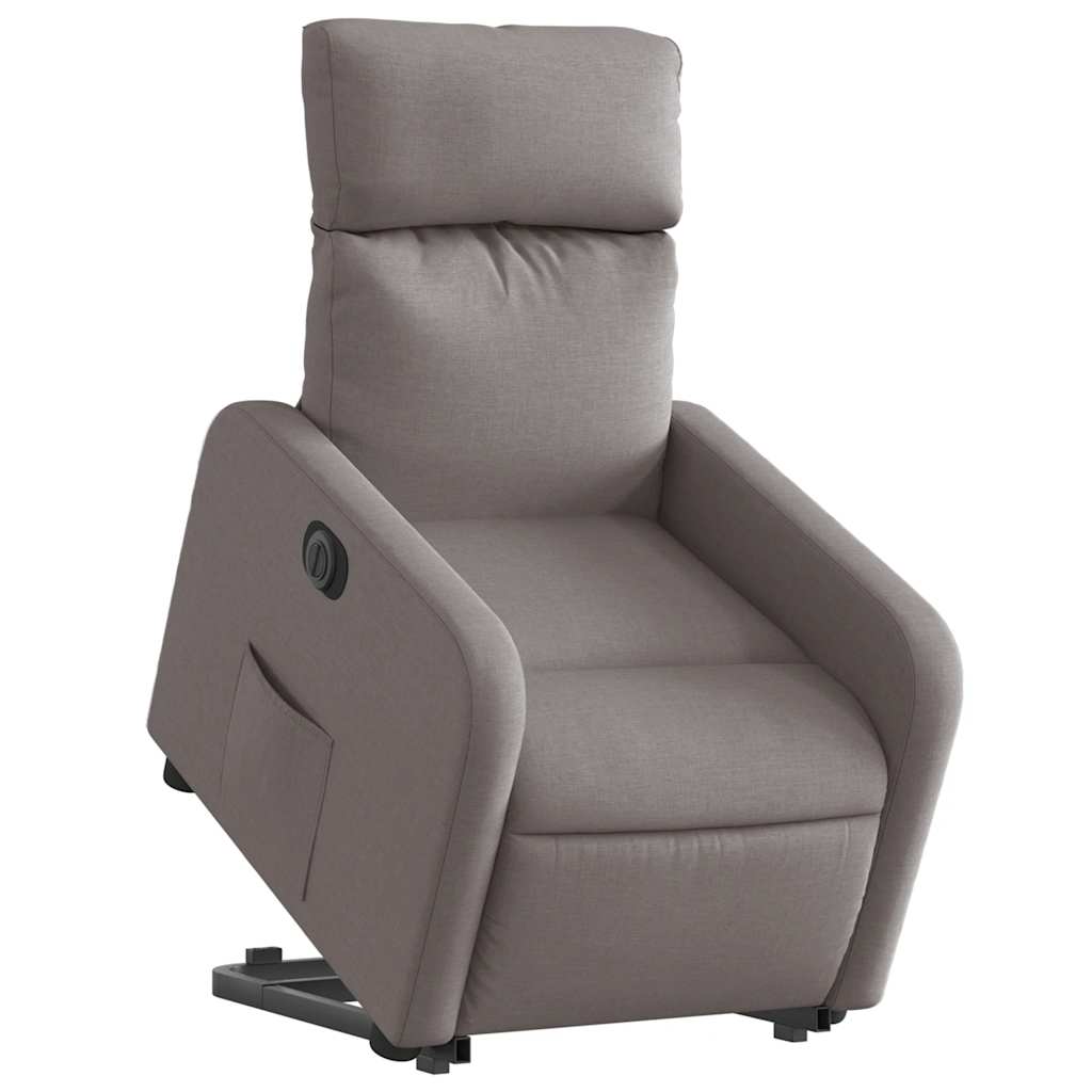 Fauteuil inclinable électrique taupe tissu - XIOS