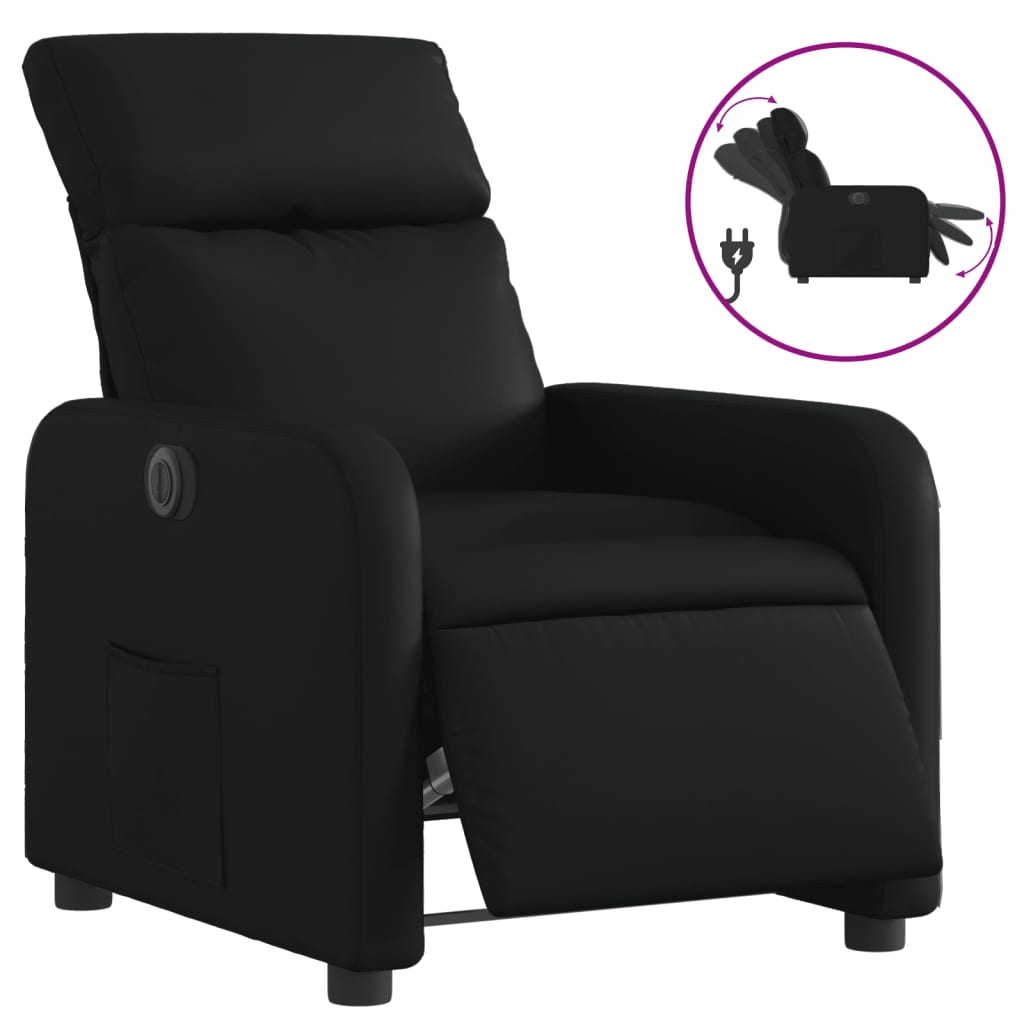 Fauteuil inclinable électrique Noir Similicuir - XIOS