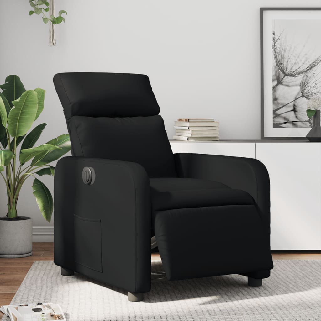 Fauteuil inclinable électrique Noir Similicuir - XIOS