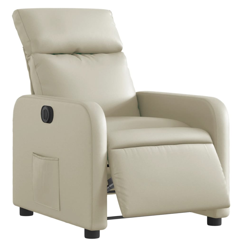 Fauteuil inclinable électrique Crème Similicuir - XIOS