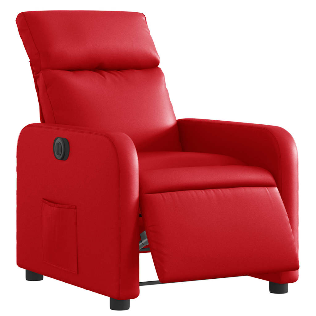 Fauteuil inclinable électrique Rouge Similicuir - XIOS