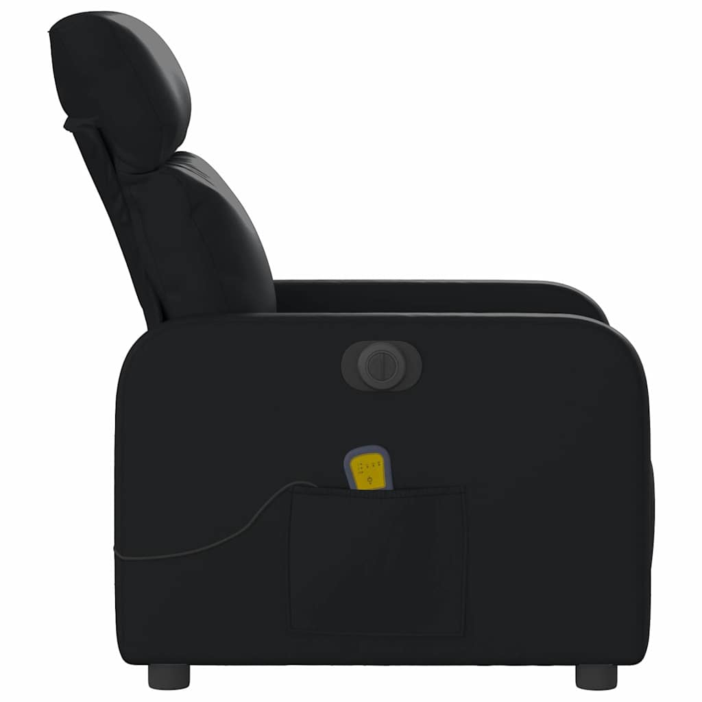 Fauteuil de massage inclinable électrique noir similicuir - XIOS