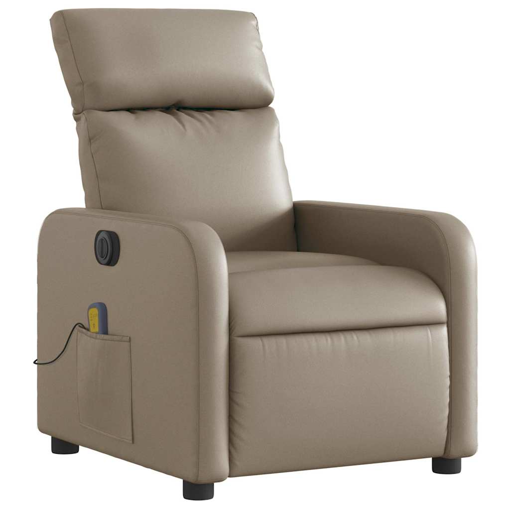 Fauteuil de massage inclinable électrique cappuccino similicuir - XIOS