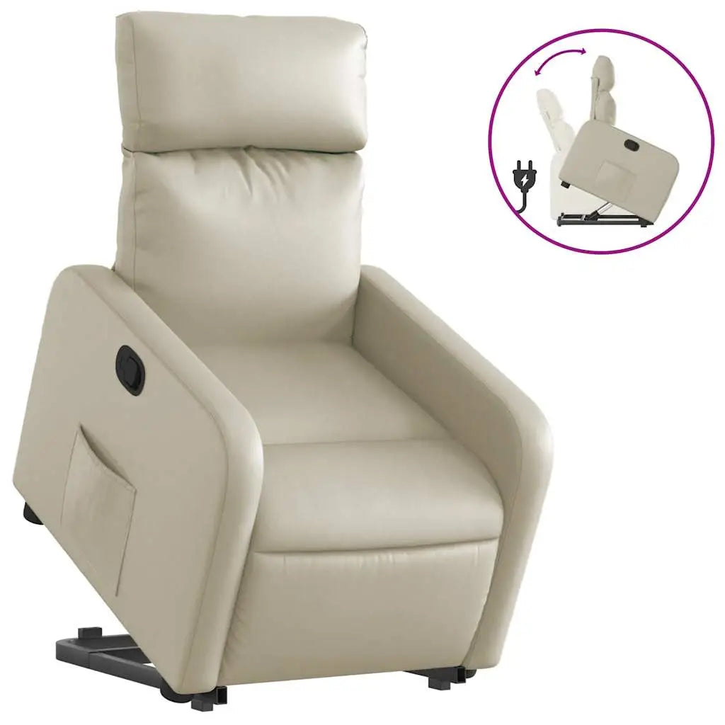 Fauteuil inclinable Crème Similicuir - XIOS