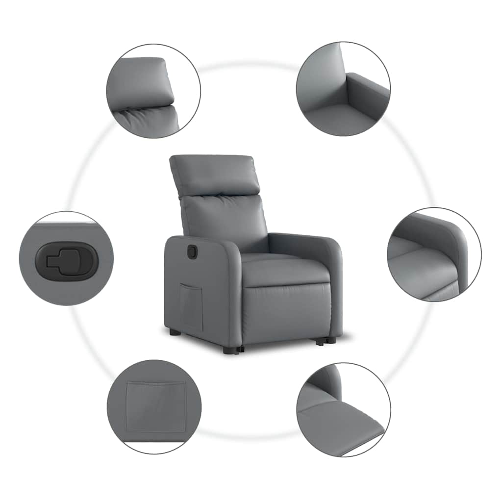 Fauteuil inclinable Gris Similicuir - XIOS