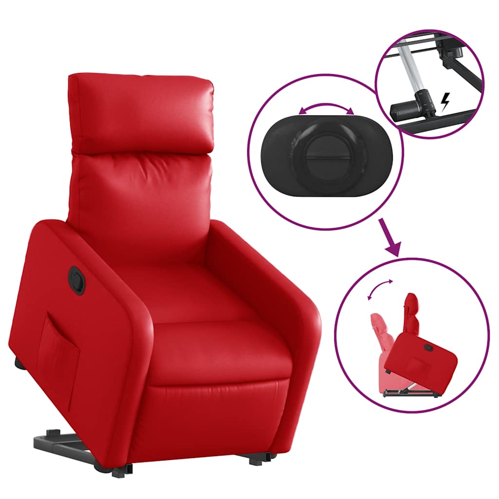 Fauteuil inclinable Rouge Similicuir - XIOS