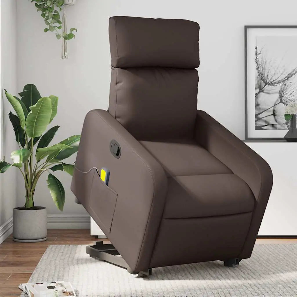 Fauteuil inclinable de massage Marron Similicuir - XIOS