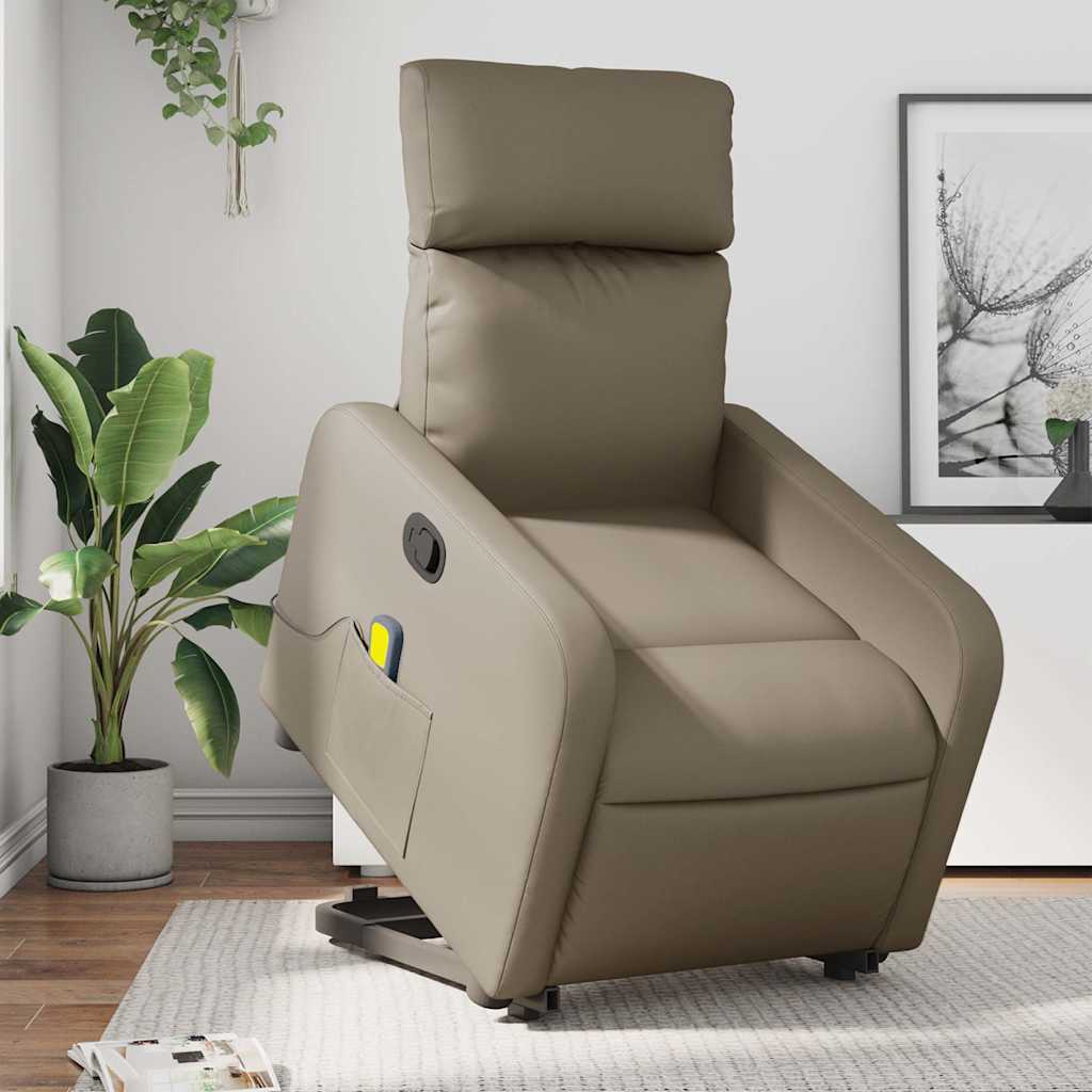 Fauteuil inclinable de massage Cappuccino Similicuir - XIOS