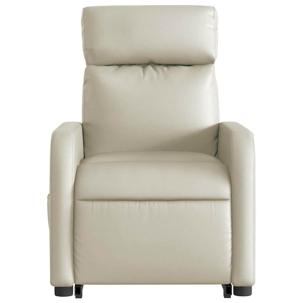 Fauteuil inclinable électrique crème similicuir - XIOS