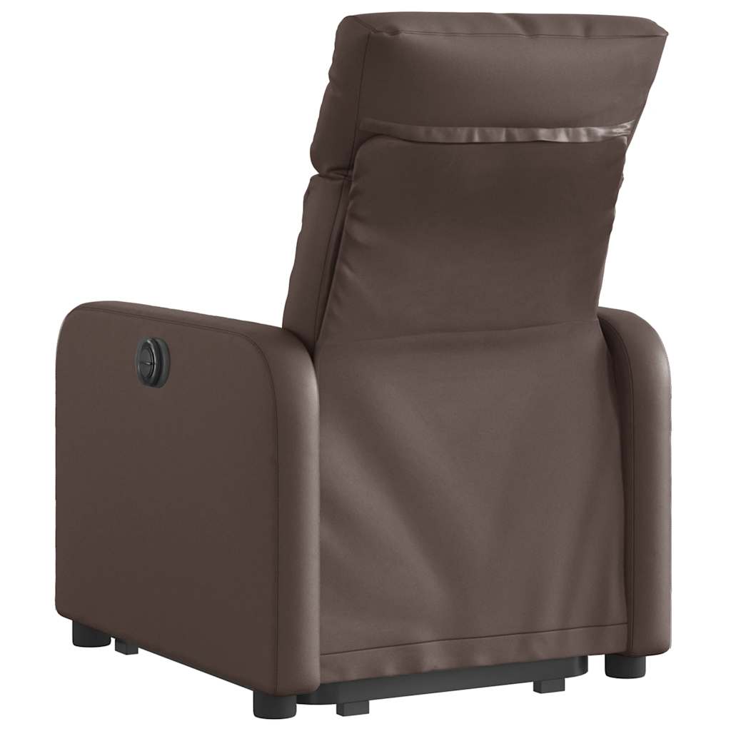 Fauteuil inclinable électrique marron similicuir - XIOS