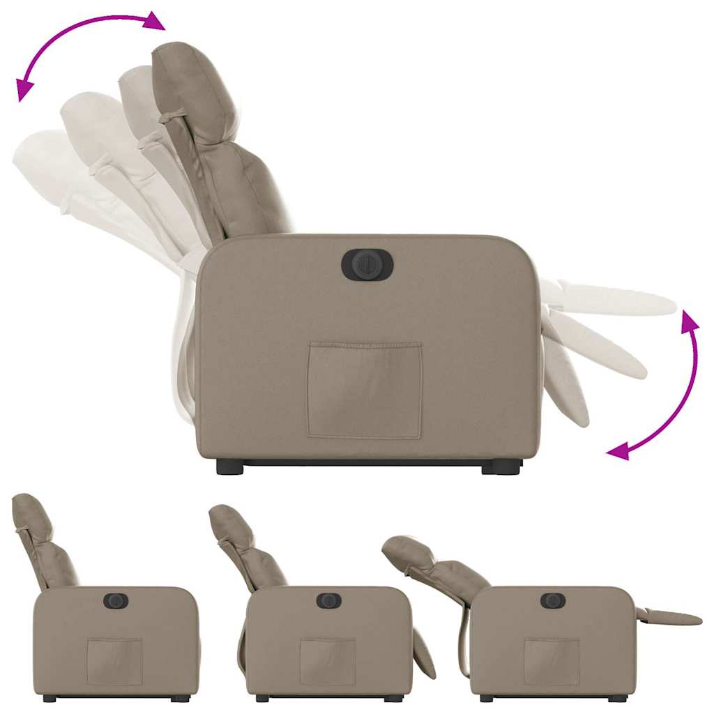 Fauteuil inclinable électrique cappuccino similicuir - XIOS