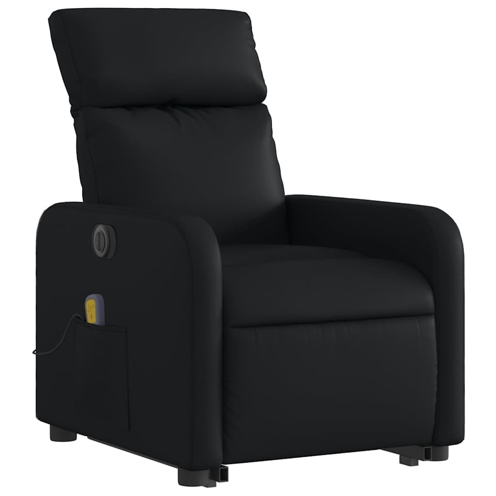 Fauteuil inclinable de massage électrique noir similicuir - XIOS