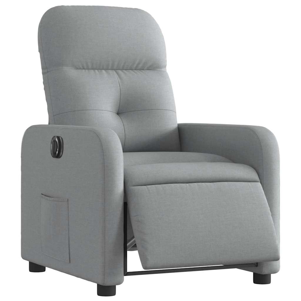 Fauteuil inclinable électrique Gris clair Tissu - XIOS