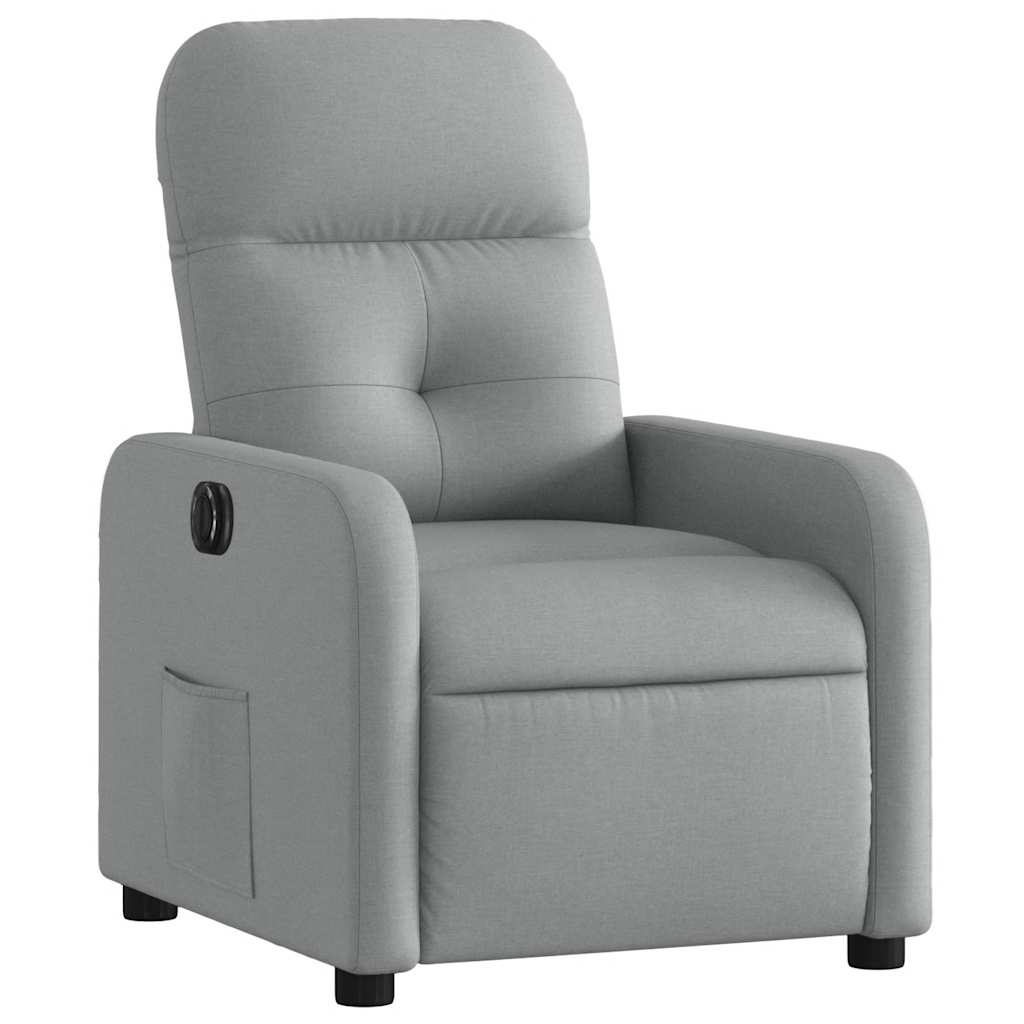Fauteuil inclinable électrique Gris clair Tissu - XIOS