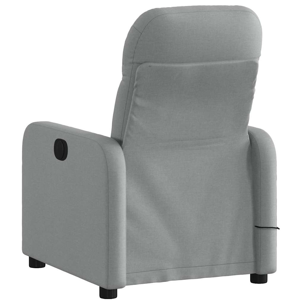 Fauteuil de massage inclinable électrique gris clair tissu - XIOS