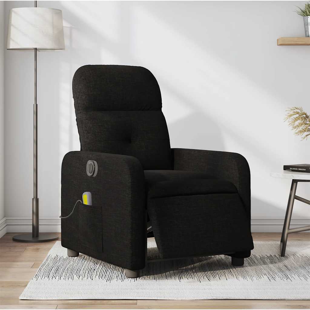 Fauteuil de massage inclinable électrique Noir Tissu - XIOS