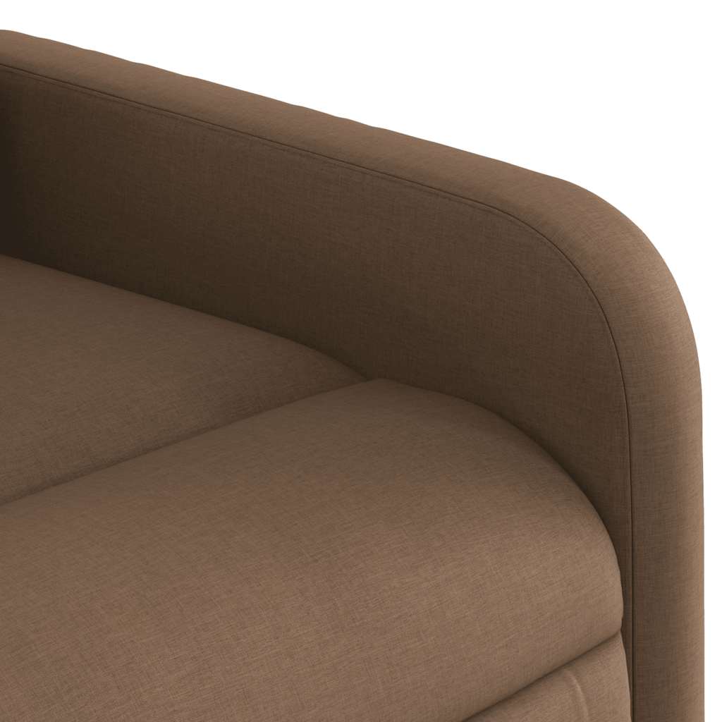 Fauteuil inclinable de massage électrique marron tissu - XIOS