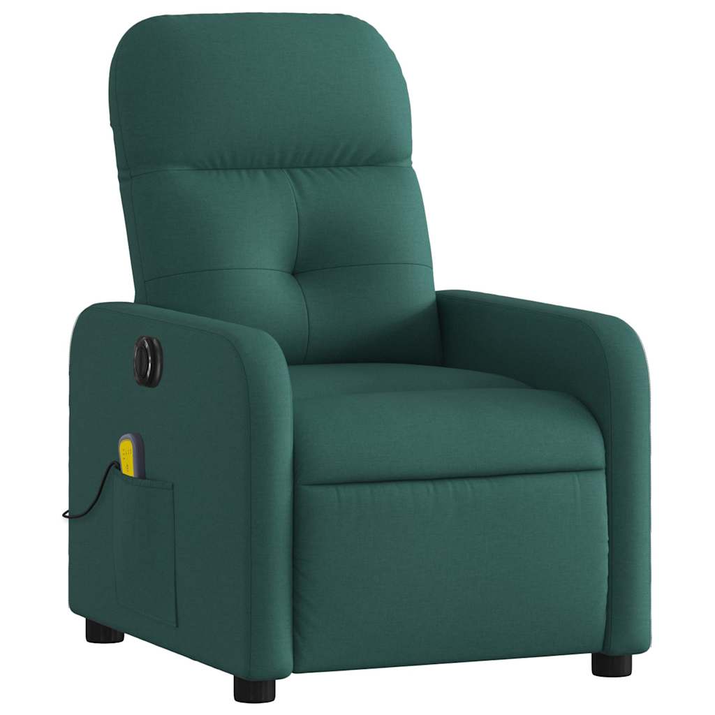 Fauteuil de massage inclinable électrique Vert foncé Tissu - XIOS