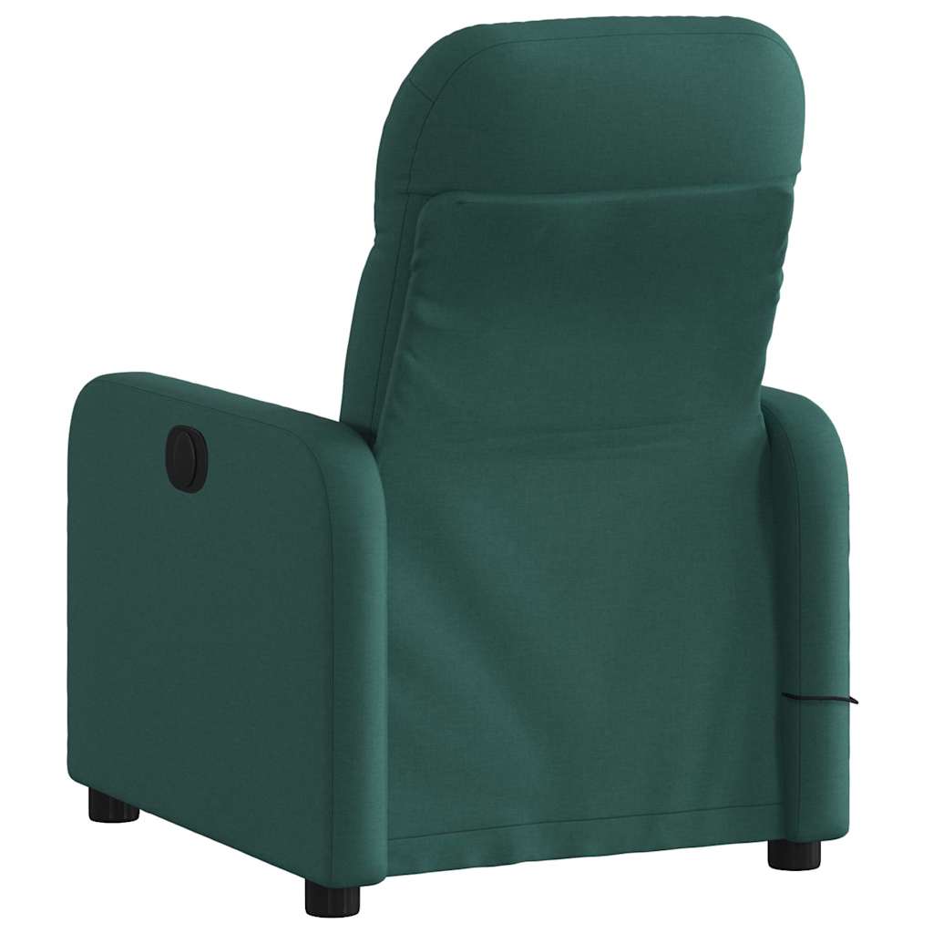 Fauteuil de massage inclinable électrique Vert foncé Tissu - XIOS