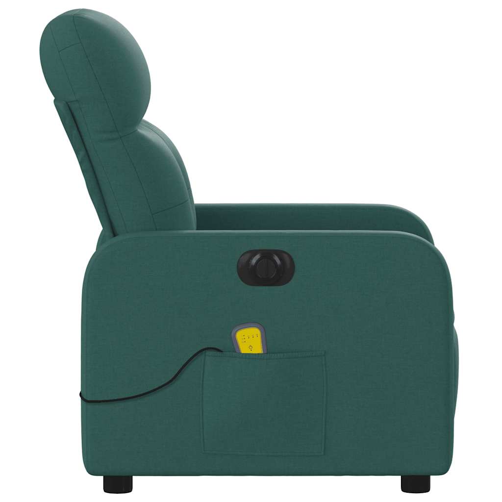 Fauteuil de massage inclinable électrique Vert foncé Tissu - XIOS