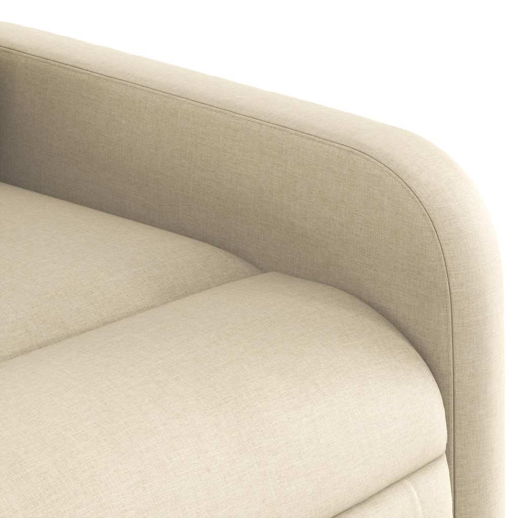 Fauteuil inclinable de massage électrique crème tissu - XIOS