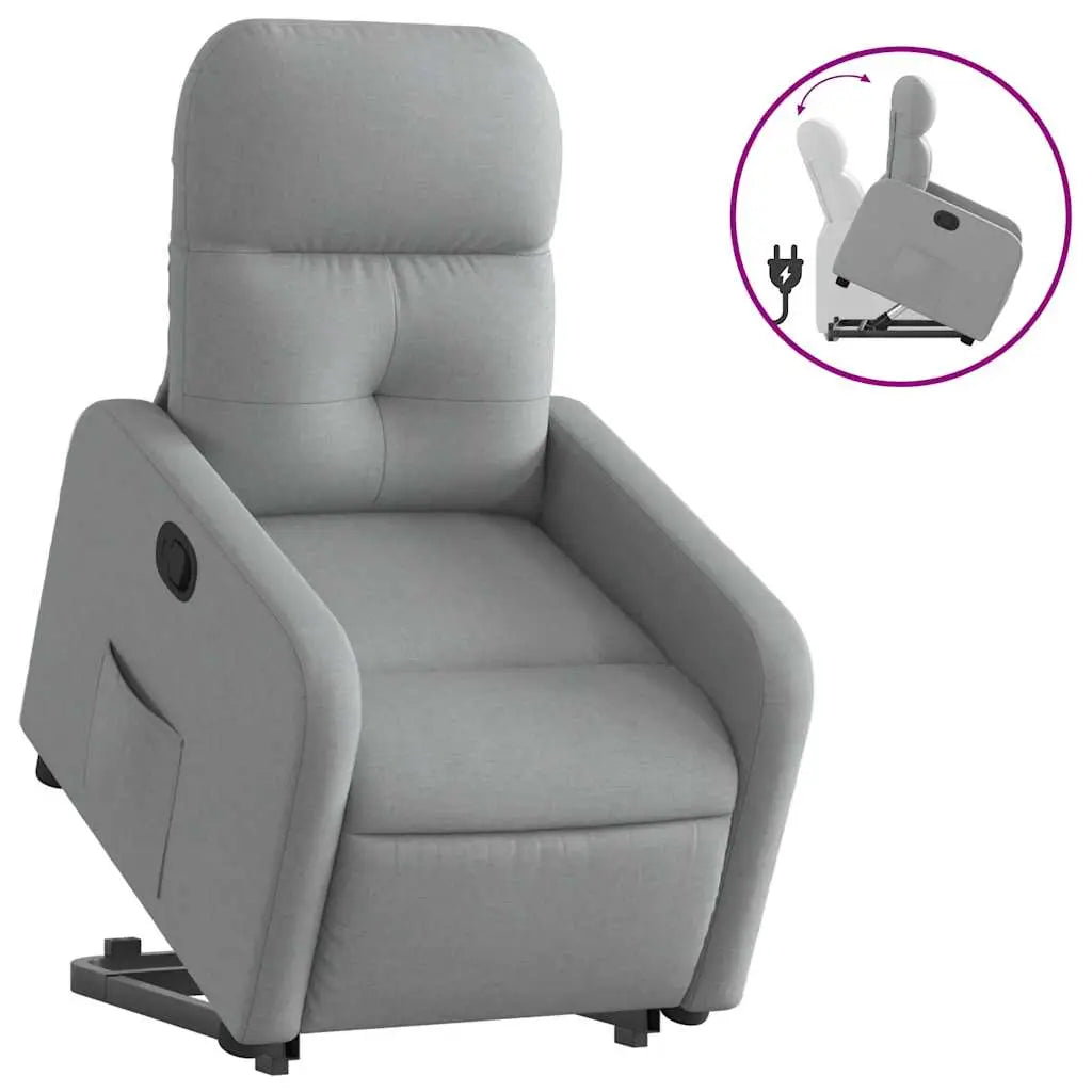 Fauteuil inclinable Gris clair Tissu - XIOS