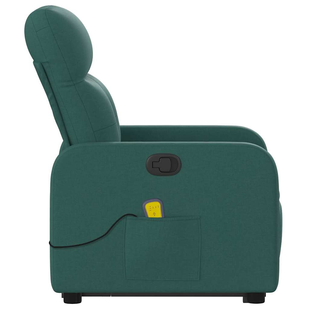 Fauteuil inclinable de massage Vert foncé Tissu - XIOS