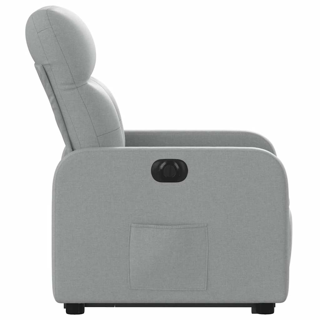 Fauteuil inclinable électrique gris clair tissu - XIOS