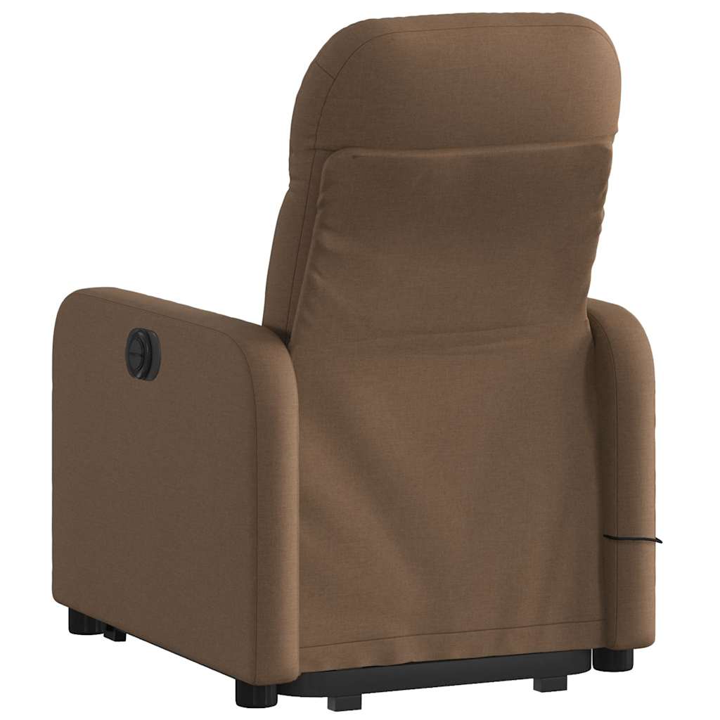 Fauteuil inclinable de massage électrique Marron Tissu - XIOS