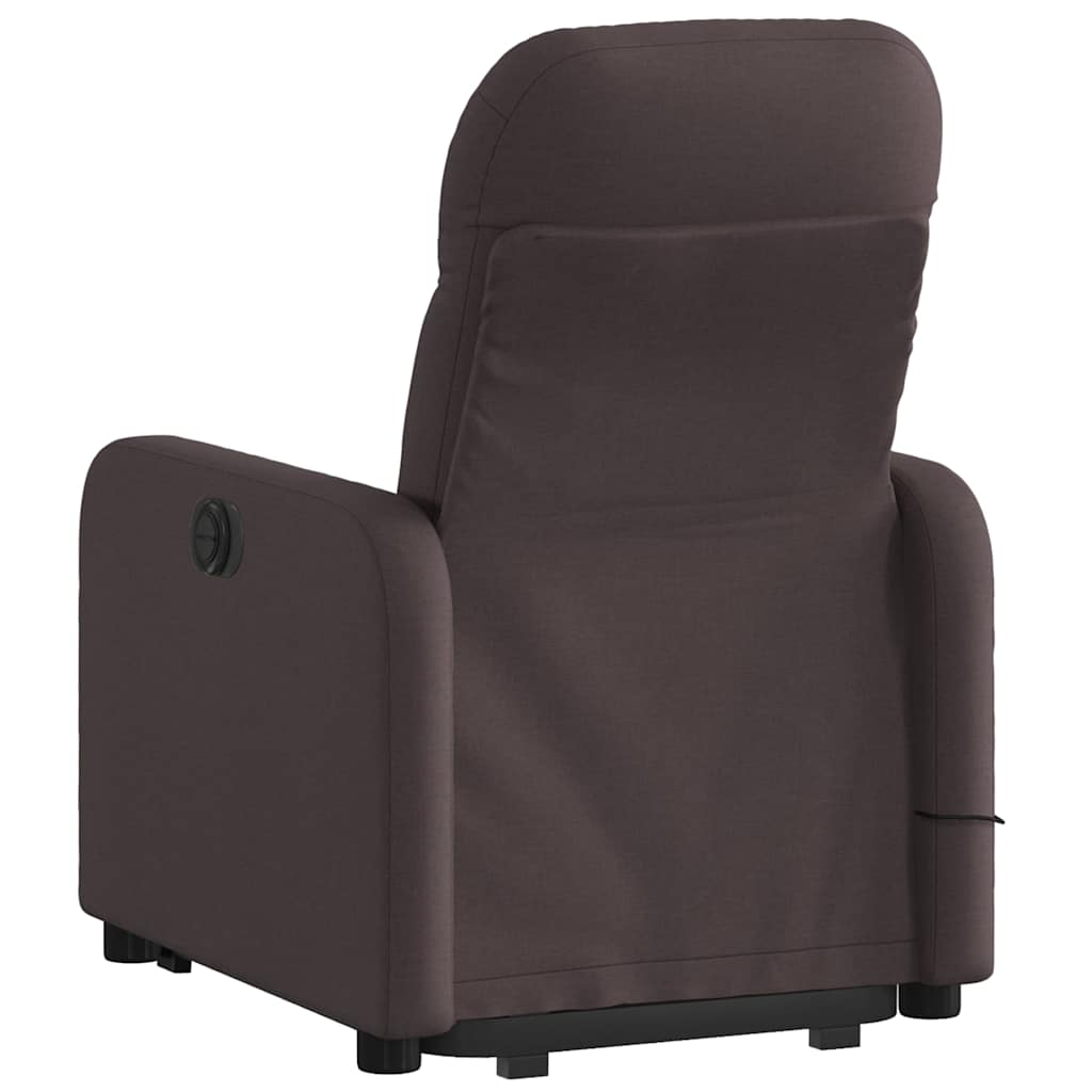 Fauteuil inclinable de massage électrique Marron foncé Tissu - XIOS