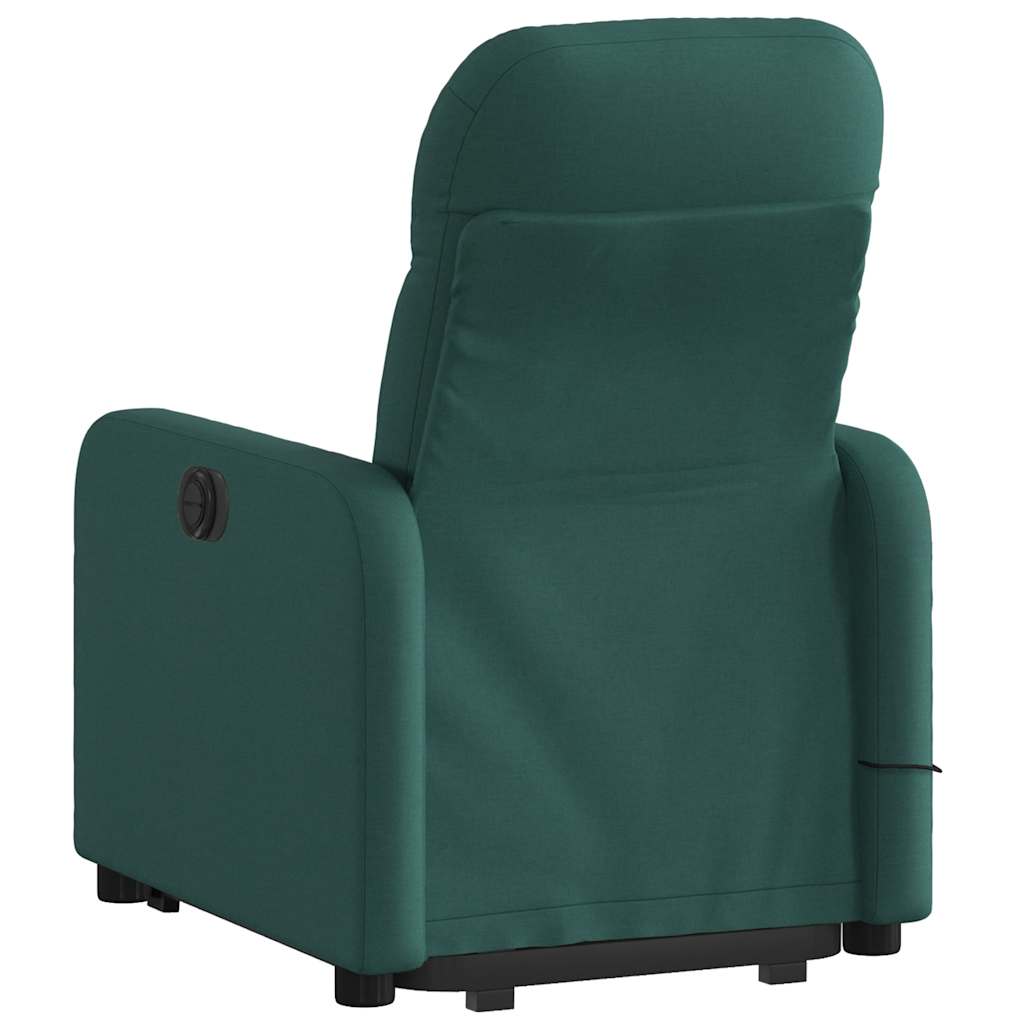 Fauteuil inclinable de massage électrique Vert foncé Tissu - XIOS