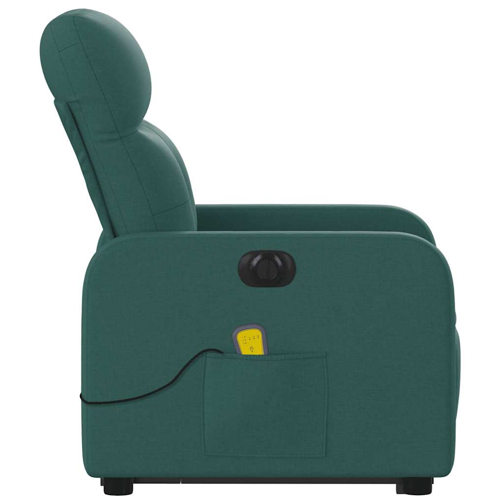 Fauteuil inclinable de massage électrique Vert foncé Tissu - XIOS