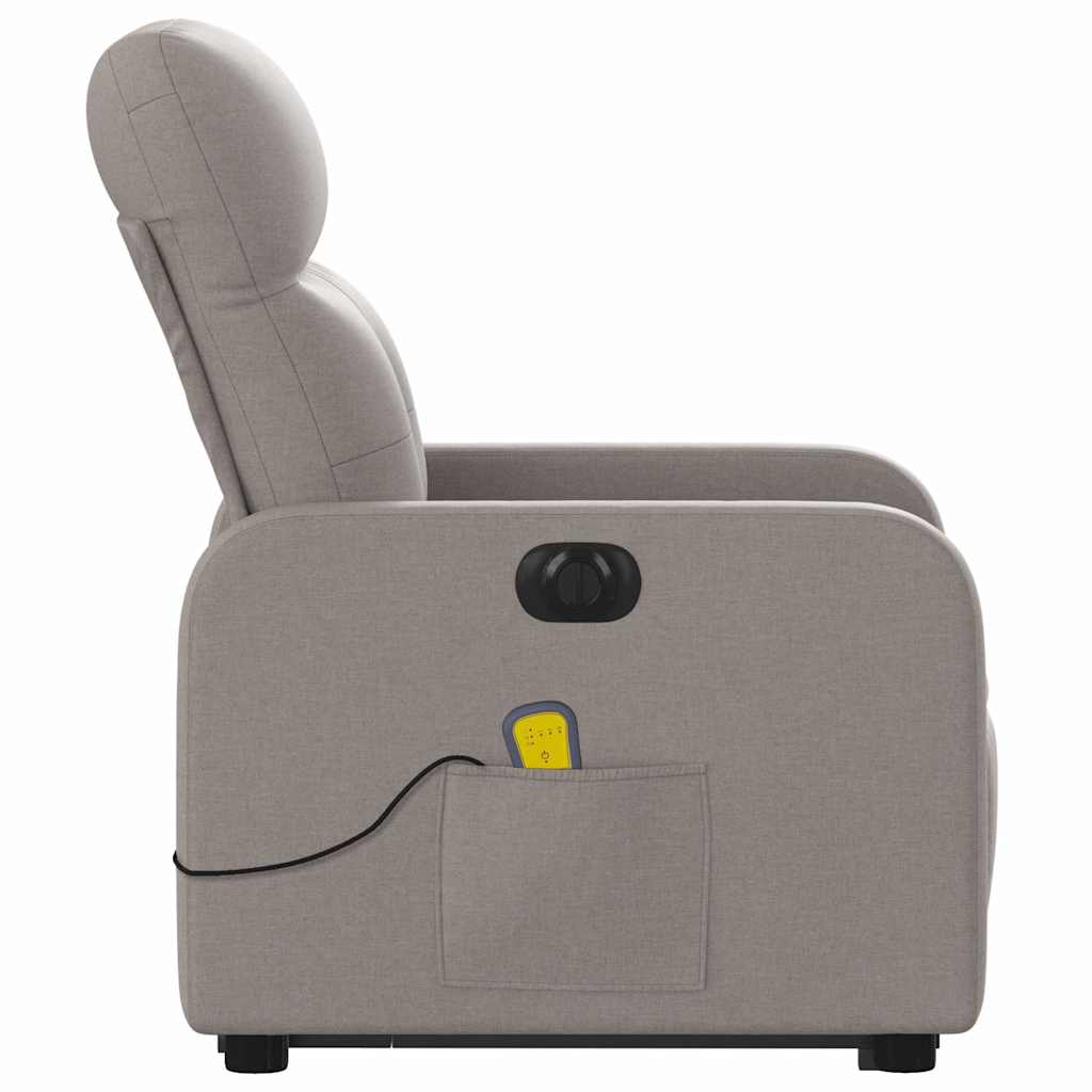 Fauteuil inclinable de massage électrique Taupe Tissu - XIOS