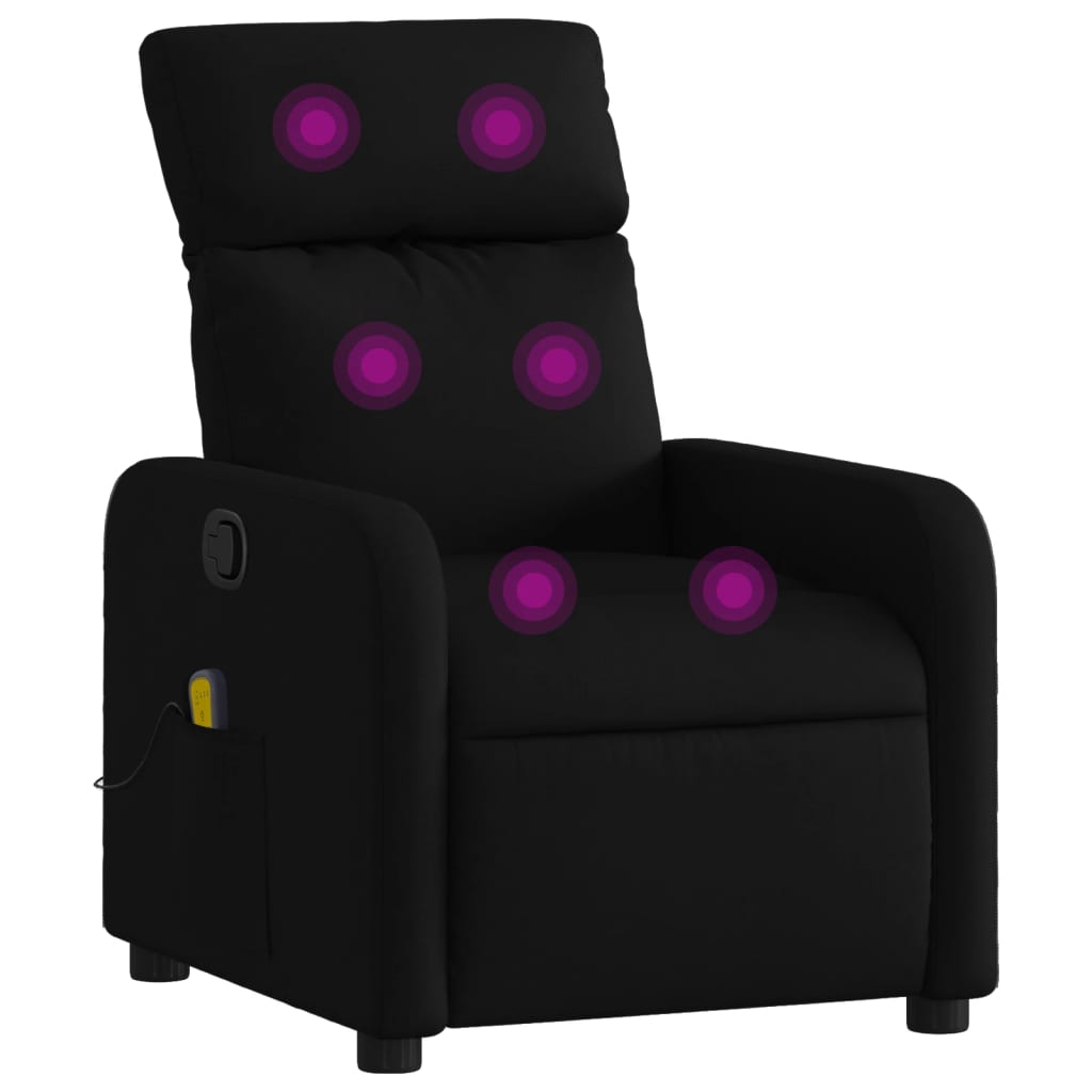 Fauteuil inclinable de massage en tissu noir - XIOS