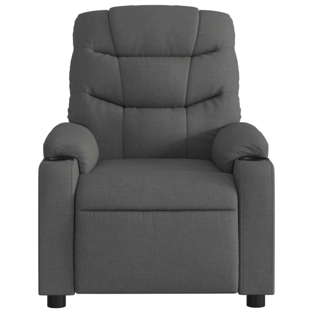 Fauteuil inclinable de massage gris foncé tissu - XIOS