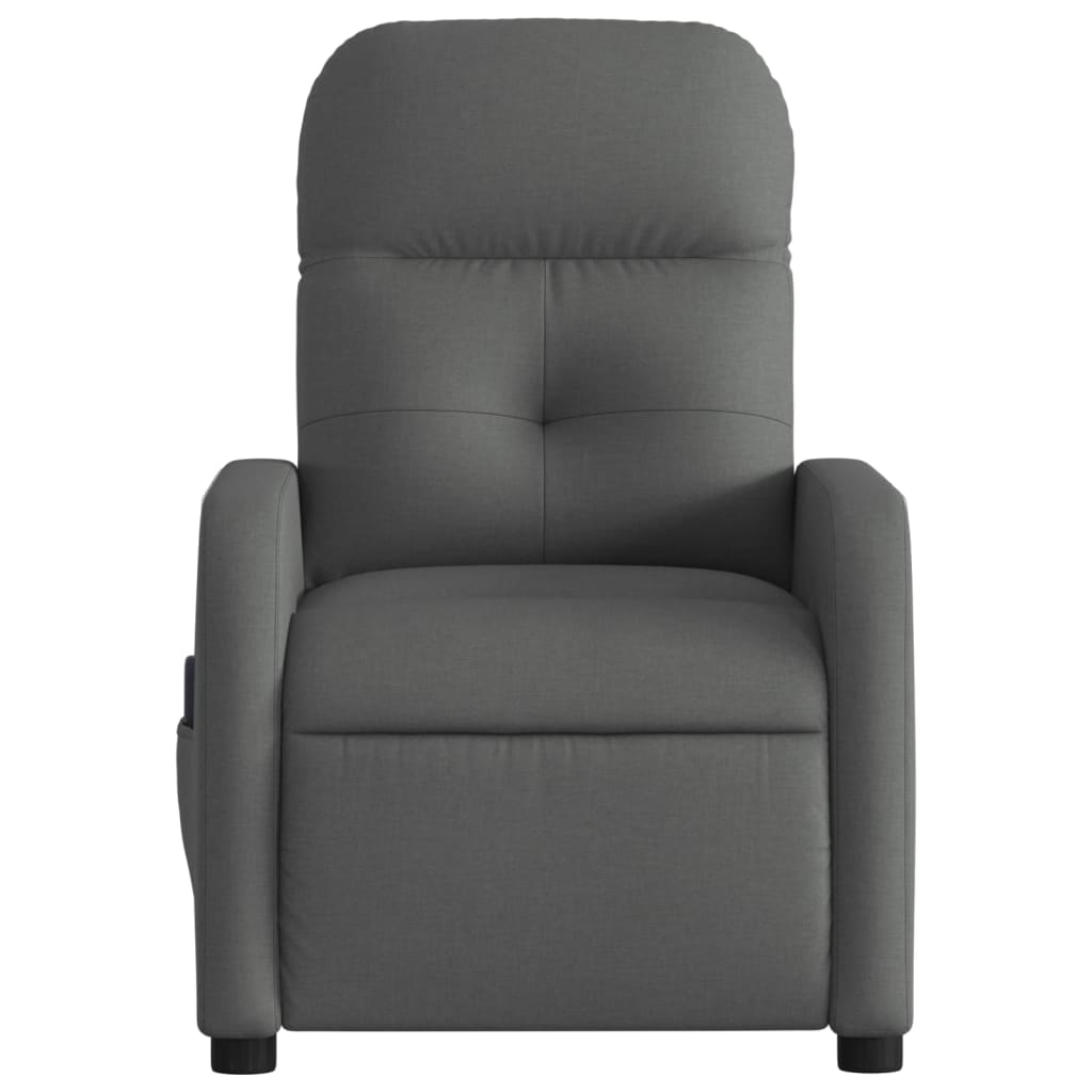 Fauteuil inclinable de massage gris foncé tissu - XIOS