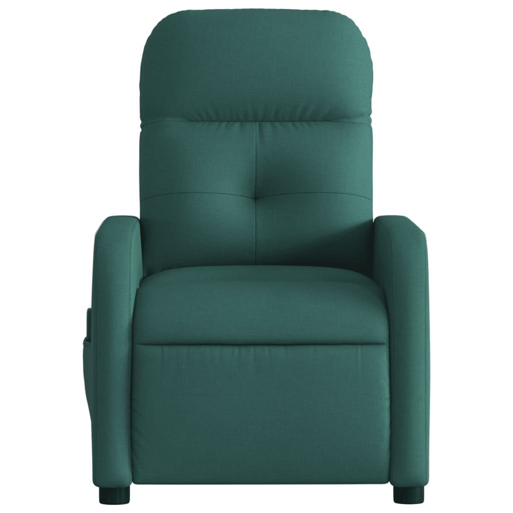 Fauteuil inclinable de massage vert foncé tissu - XIOS